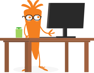 Carrot at a desk