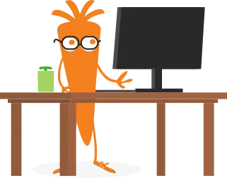 Carrot at a desk