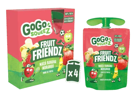 GoGo squeeZ<sup>® </sup> Fruit FriendZ Maçã Banana Morango